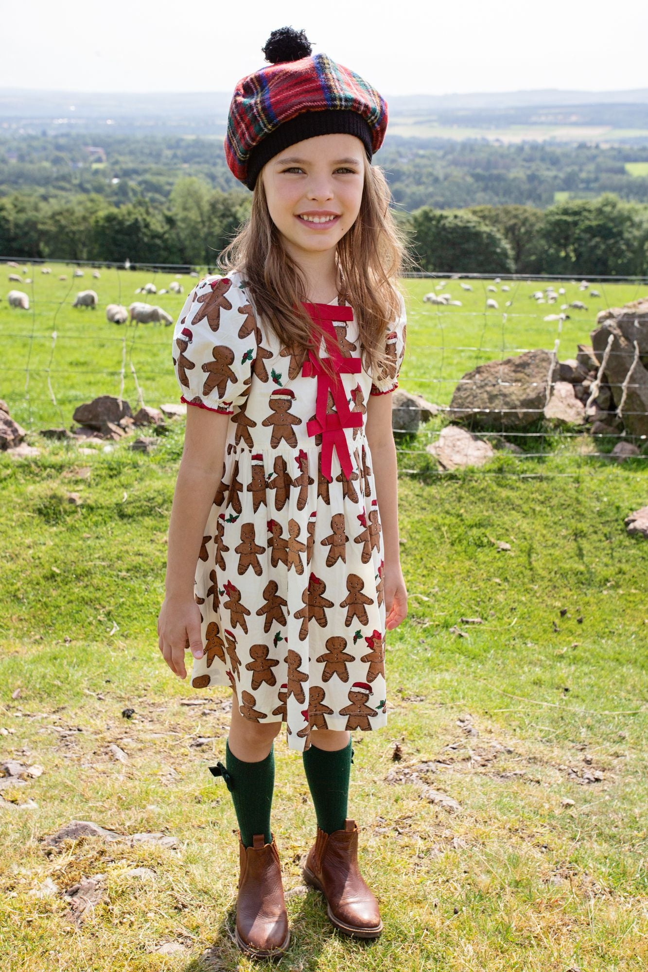 pink chicken gingerbread dress Pink Chicken Gingerbread Print Dress 5T
