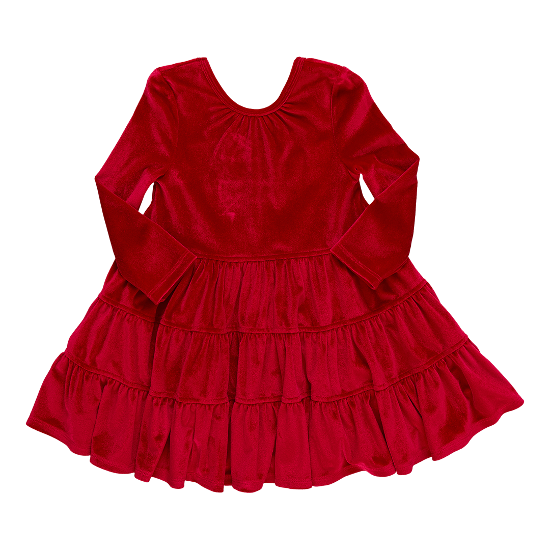 pink chicken velour dress Pink Chicken Girls' Harper Velour Dress - Little Kid - Desert Rose